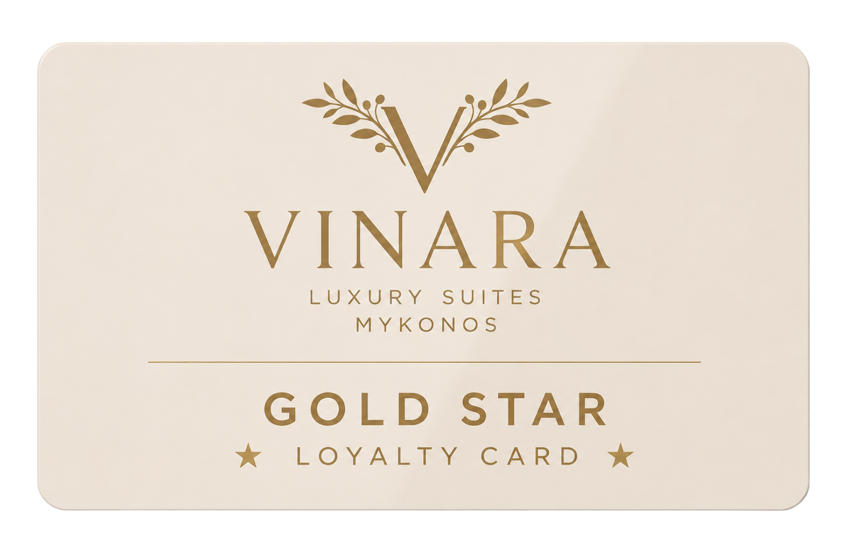 Vinara Gold Star Loyalty Card
